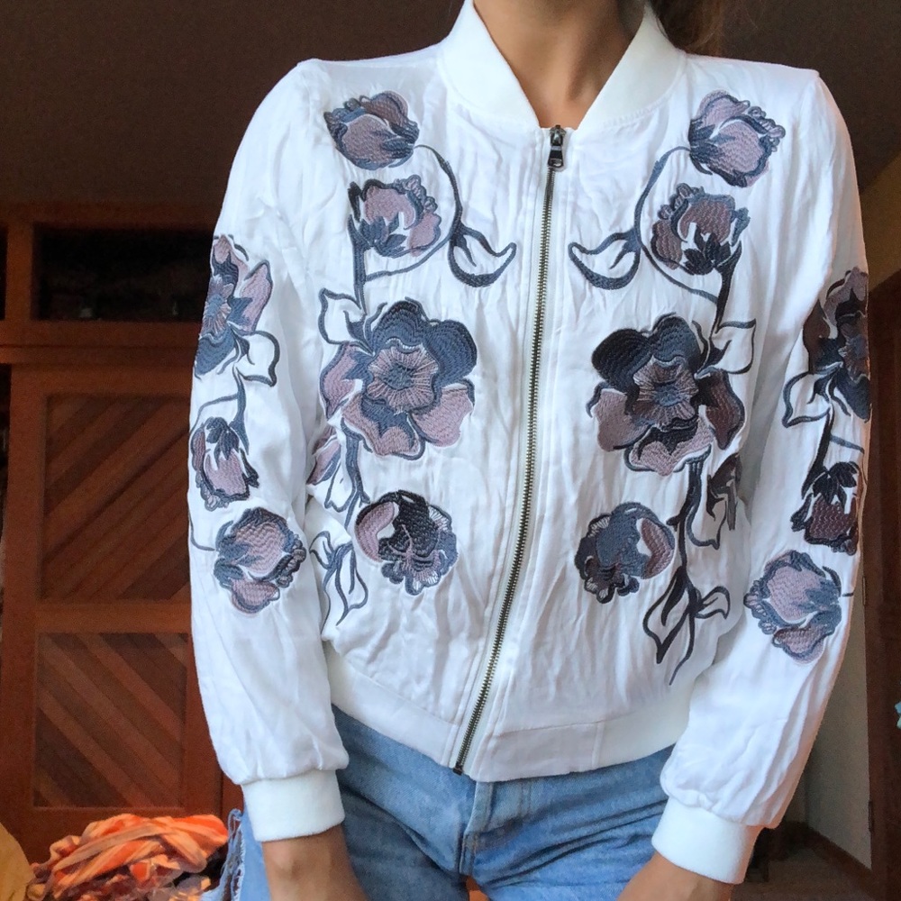 Kimchi blue embroidered bomber jacket